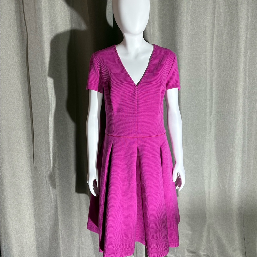 Banana Republic Fuchsia V-Neck Midi Dress